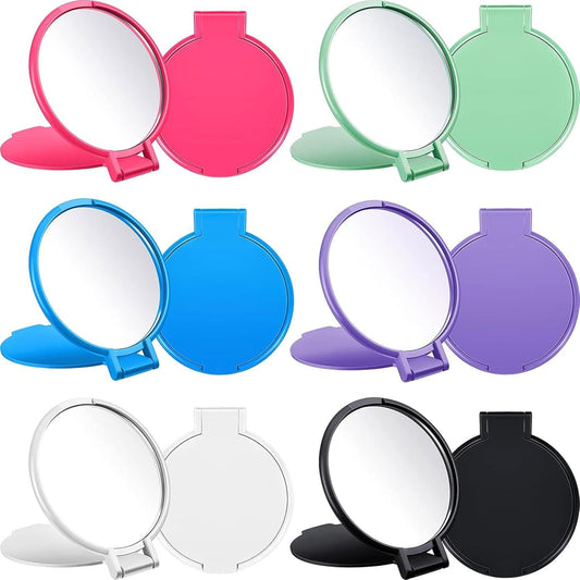 12 Pieces Compact Mirrors Bulk Gits Mini Vintage Pocket Mirrors or Purse Small Portable olding Round Makeup V1259-DP01-E-443