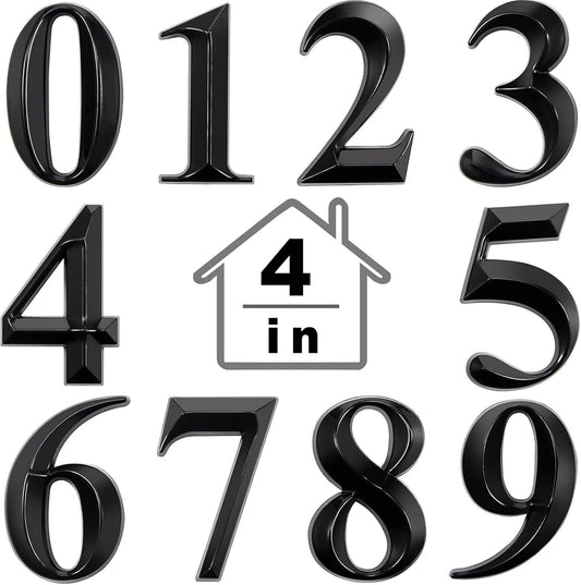 10 Pcs House Numbers 3D Door Mailbox Numbers 0-9 Sel Adhesive House Door Street Address Stickers or, V1259-DP01-E-447