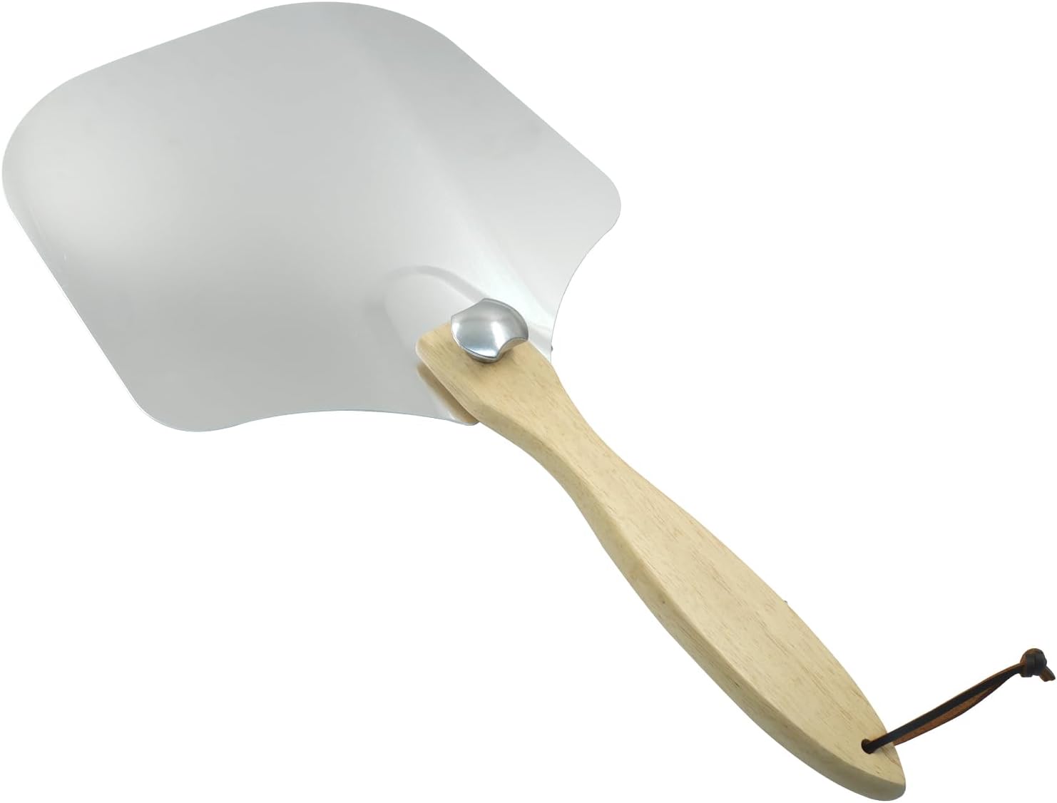 Biaungdo 12 Inch Aluminum Metal Pizza Peel, Pizza Spatula Paddle with Foldable Wood Handle for Oven V1259-DP01-E-45