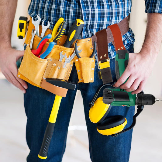 4 Pieces Leather Tape Measure Holder Belt Clip Measuring Tool Loop or Drills Impact Tools V1259-DP01-E-460