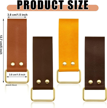 4 Pieces Leather Tape Measure Holder Belt Clip Measuring Tool Loop or Drills Impact Tools V1259-DP01-E-460