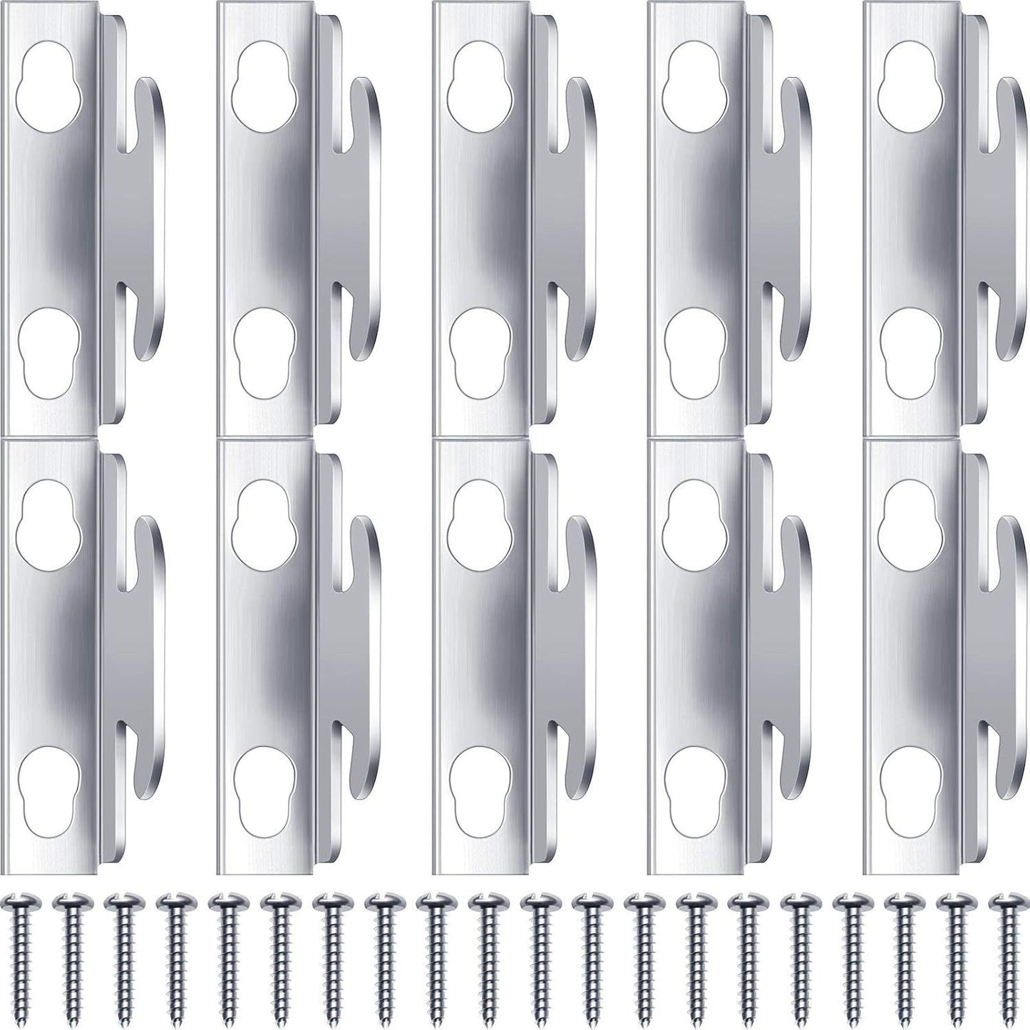 Curtain Rod Brackets & Hooks Accessories - Adjustable Sets with Screws & Support Hangers or Home & Kitchen V1259-DP01-E-477