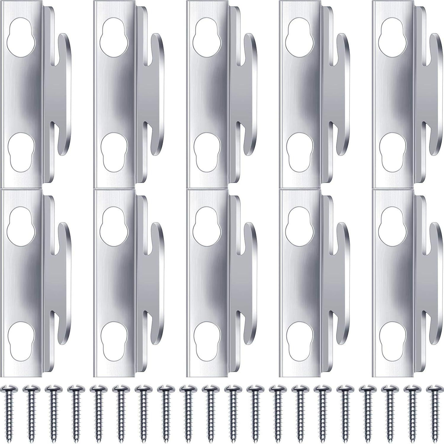 Curtain Rod Brackets & Hooks Accessories - Adjustable Sets with Screws & Support Hangers or Home & Kitchen V1259-DP01-E-477
