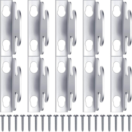 Curtain Rod Brackets & Hooks Accessories - Adjustable Sets with Screws & Support Hangers or Home & Kitchen V1259-DP01-E-477