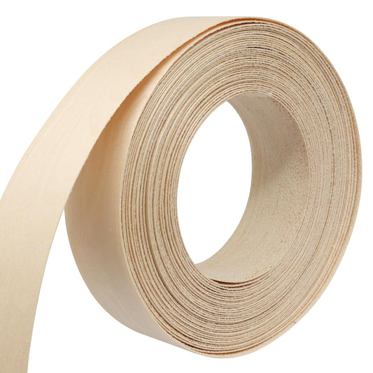 Biaungdo Birch Edge Banding 1-1/2 Inch x 50ft, Wood Veneer Roll Tape Banding Pre-Glued, Iron-on Veneer Edging V1259-DP01-E-48