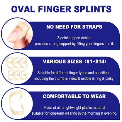 6Pcs Oval inger Splints, Trigger inger Splint or Trigger/Mallet/Arthritis/Straightening, inger Brace Support, V1259-DP01-E-481