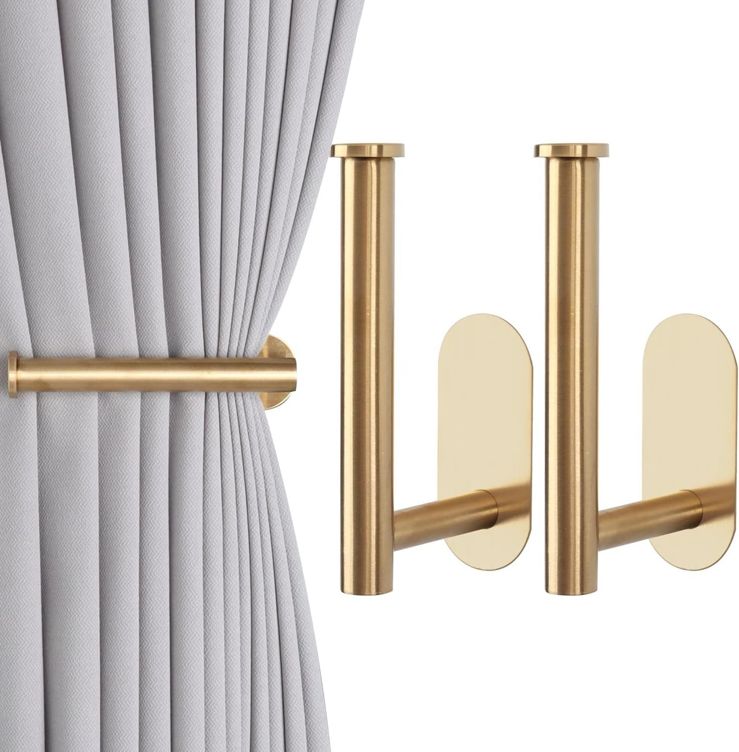 2 Pack Adhesive Curtain Holdbacks Curtain Tie Backs Curtain Holdbacks No Drill Curtain Pull Backs Adhesive V1259-DP01-E-486