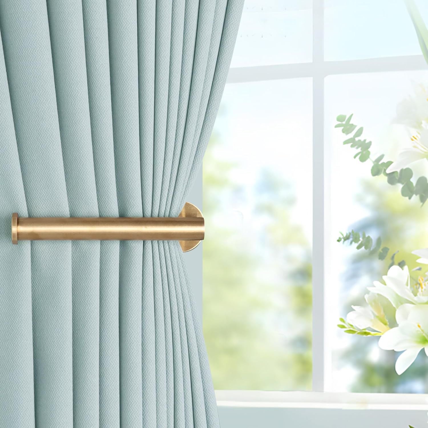 2 Pack Adhesive Curtain Holdbacks Curtain Tie Backs Curtain Holdbacks No Drill Curtain Pull Backs Adhesive V1259-DP01-E-486
