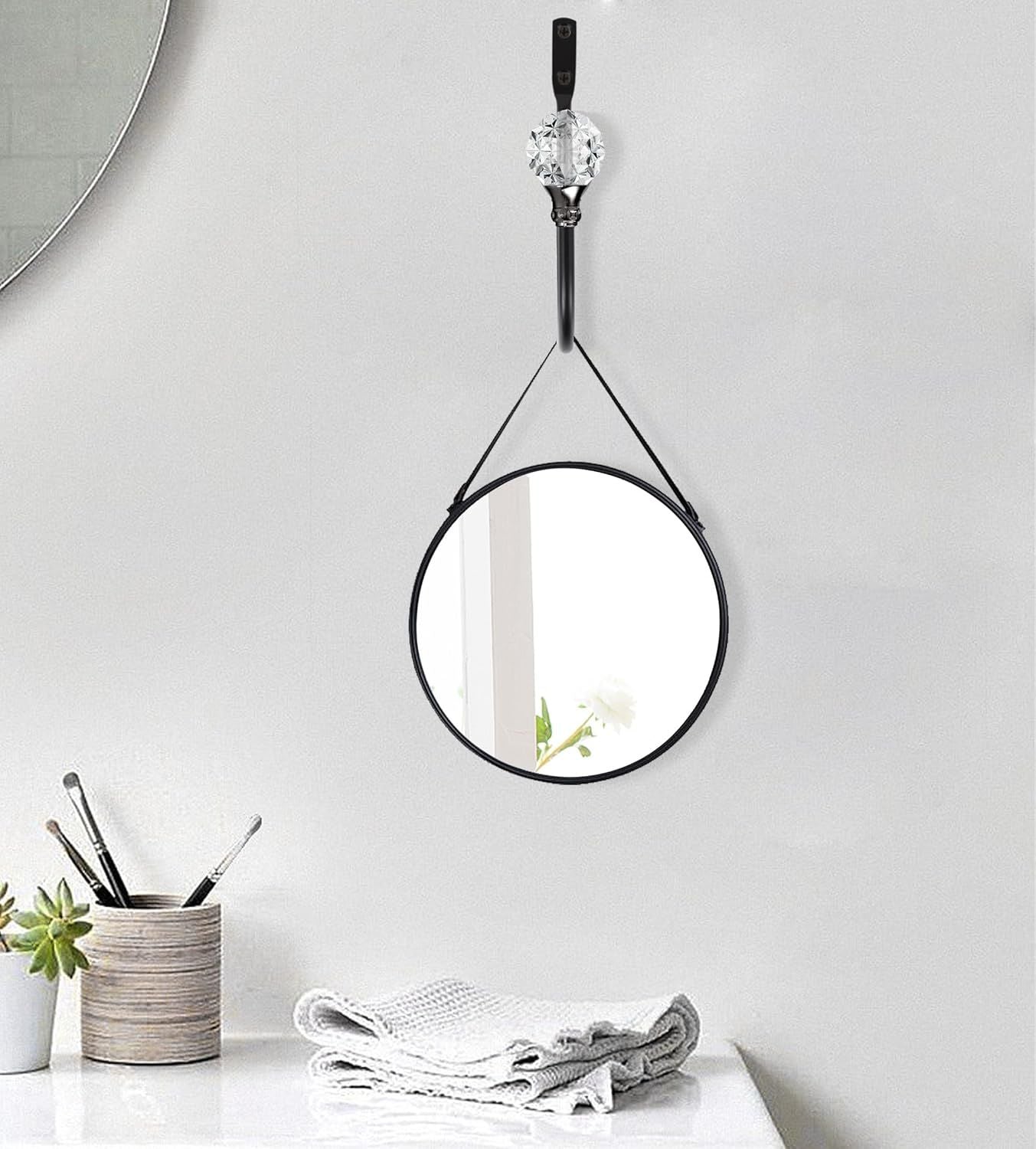2 x Heavy Duty U Shaped Metal Curtain Holdbacks Curtain Tiebacks with Clear Crystal Ball Pull Backs Curtain V1259-DP01-E-487