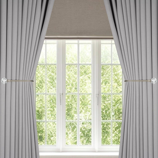 Upgraded Curtain Tiebacks Set o 2 - Wall Mounted Heavy Duty Adjustable Curtain Holdbacks or Heavy V1259-DP01-E-488