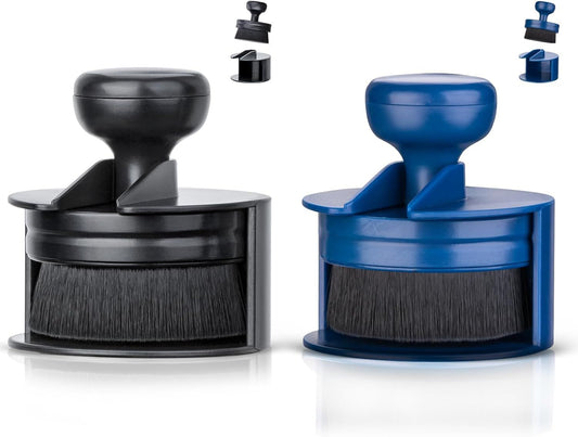 Tire Shine Applicator,Vegan Tire Shine Brush with Stand or Auto Detailing Cleaning Service (Black+Blue) V1259-DP01-E-492