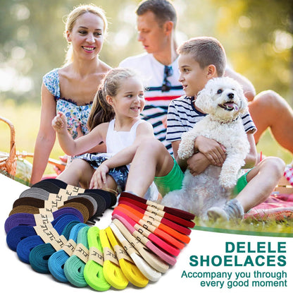 2 Pair lat Shoe laces 5/16" Wide Shoelaces or Athletic Running Sneakers Shoes Boot Strings V1259-DP01-E-494
