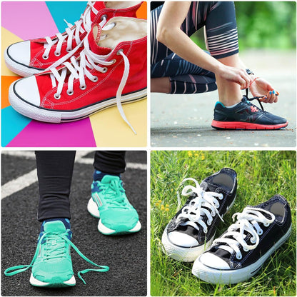 lat Shoe Laces or Sneakers: 6/25 inch Narrow Athletic Shoelaces 2 Pair V1259-DP01-E-498