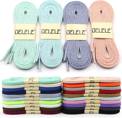 lat Shoe Laces or Sneakers: 6/25 inch Narrow Athletic Shoelaces 2 Pair V1259-DP01-E-498
