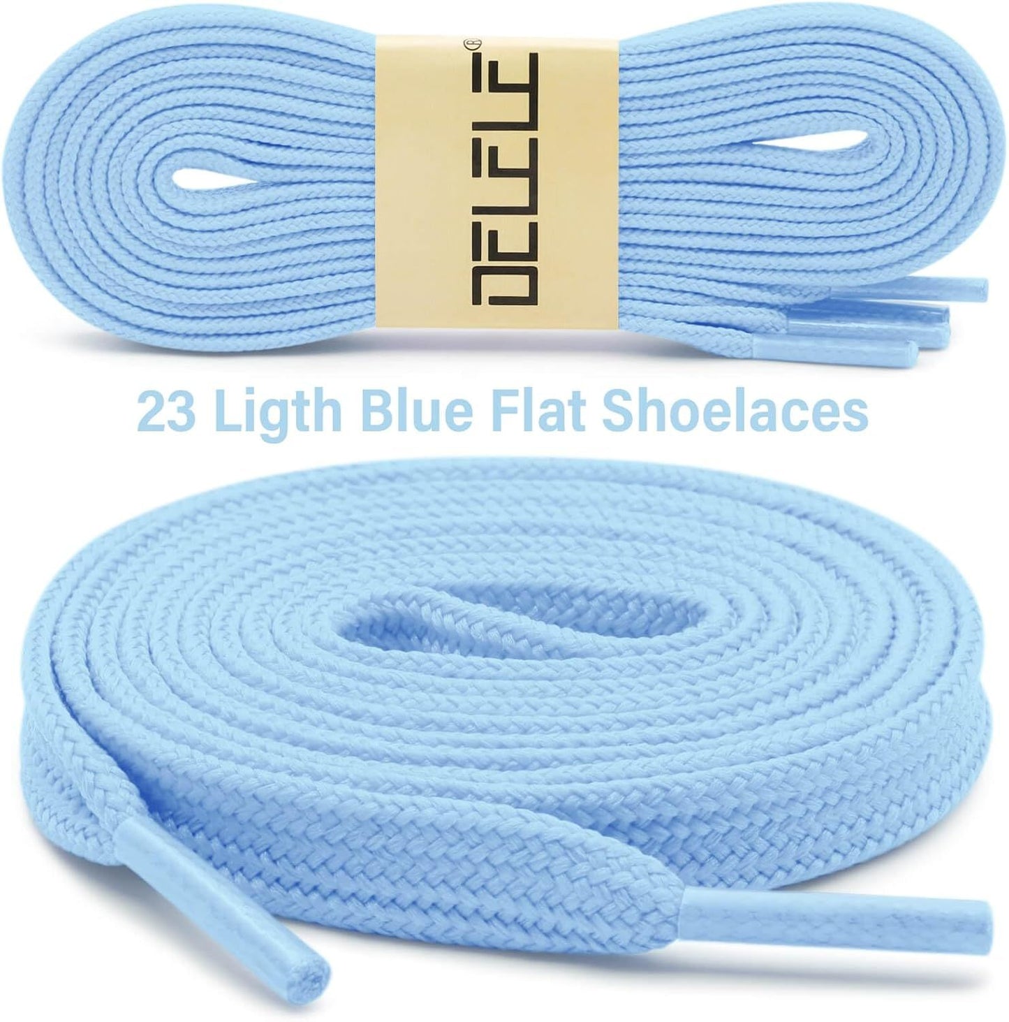 Solid lat Shoe Laces: Hollow Thick Shoelaces or Sneakers 2 Pair V1259-DP01-E-499