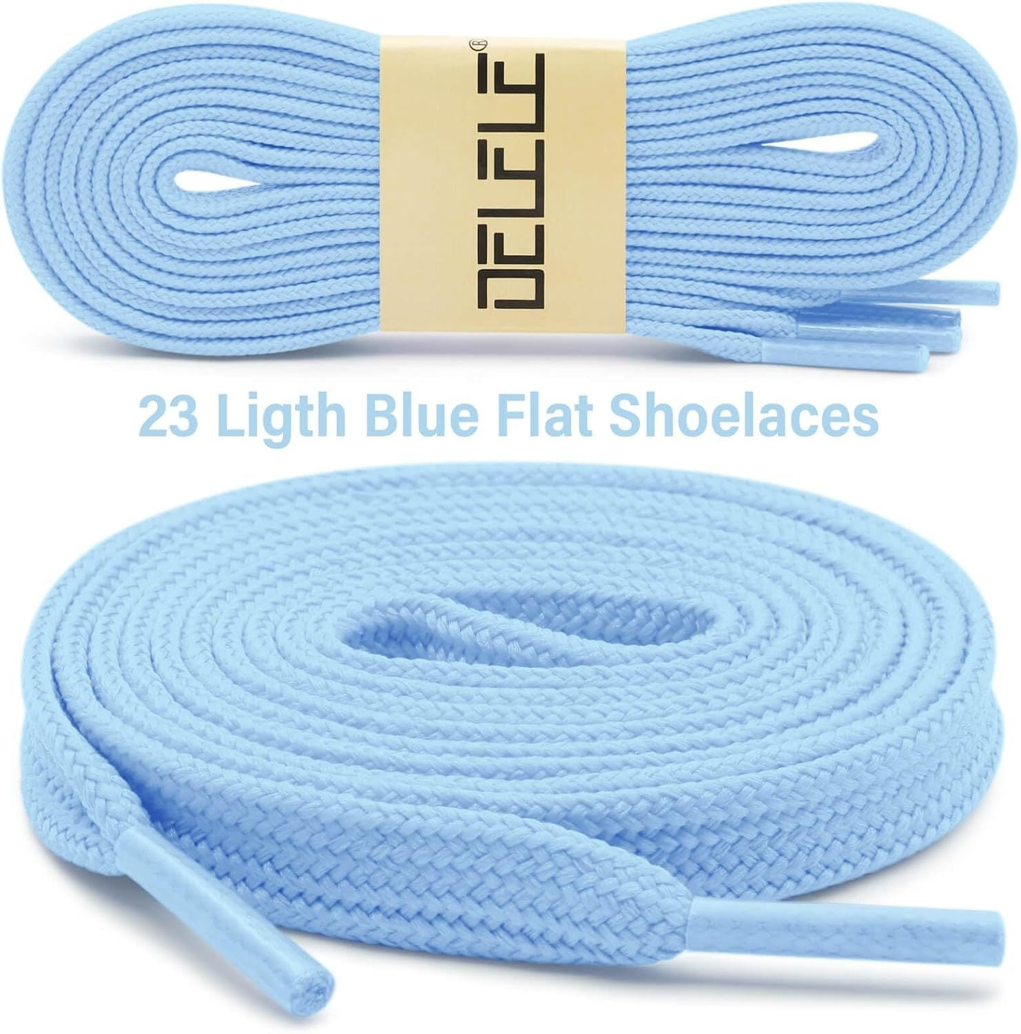 Solid lat Shoe Laces: Hollow Thick Shoelaces or Sneakers 2 Pair V1259-DP01-E-499