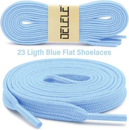Solid lat Shoe Laces: Hollow Thick Shoelaces or Sneakers 2 Pair V1259-DP01-E-499