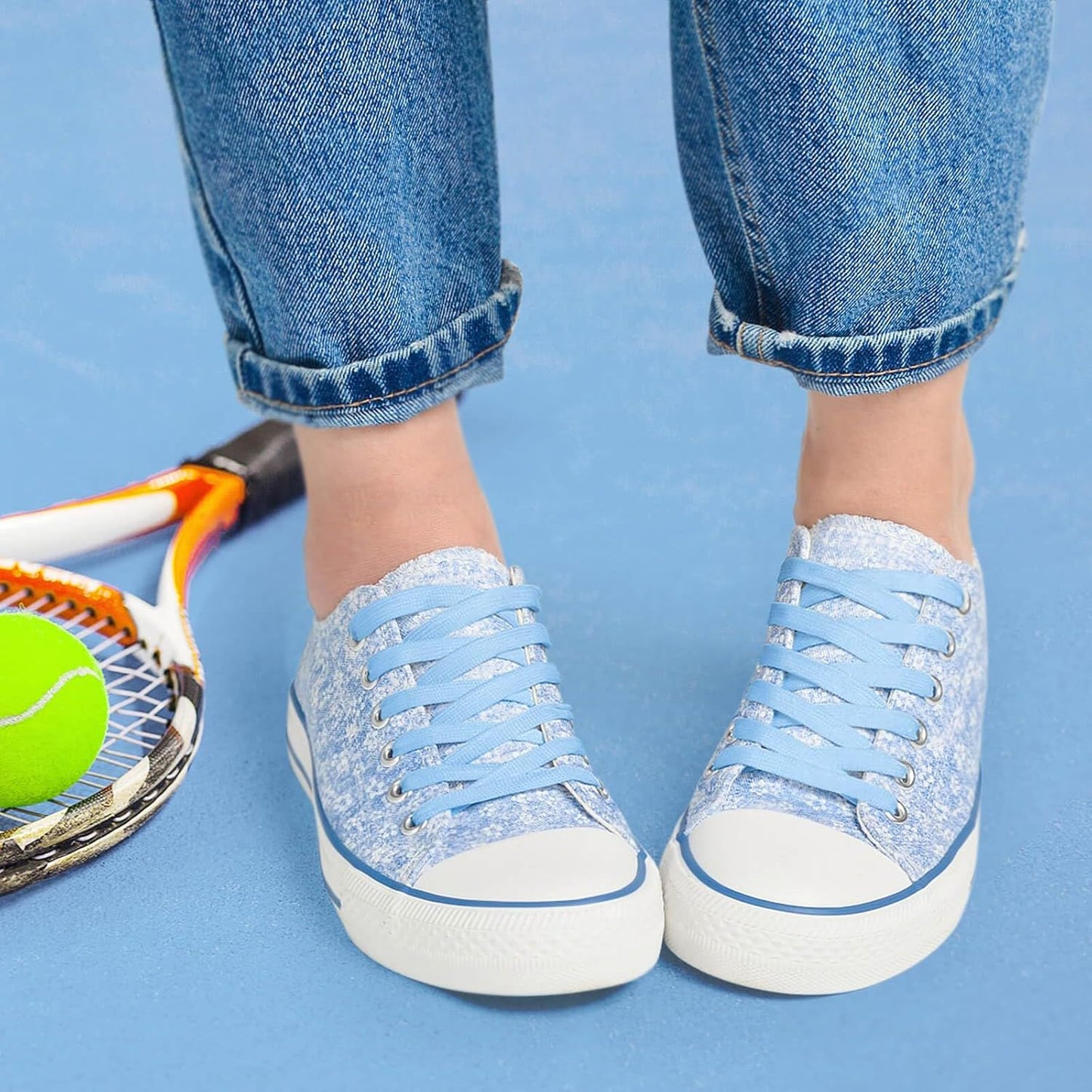 Solid lat Shoe Laces: Hollow Thick Shoelaces or Sneakers 2 Pair V1259-DP01-E-499