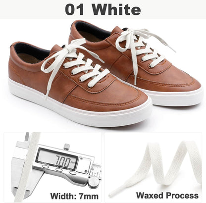 lat Waxed Cotton Shoelaces: Wax Shoe Laces or Sneakers Boot 2 Pair V1259-DP01-E-500