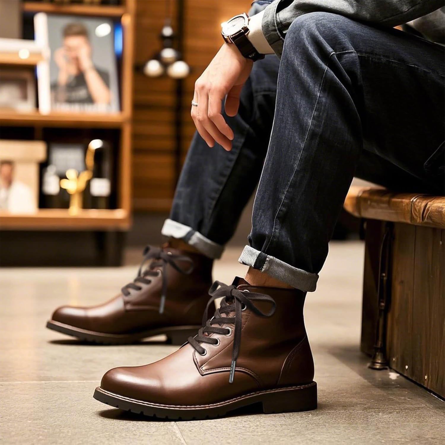 lat Waxed Cotton Shoelaces: Wax Shoe Laces or Sneakers Boot 2 Pair V1259-DP01-E-500