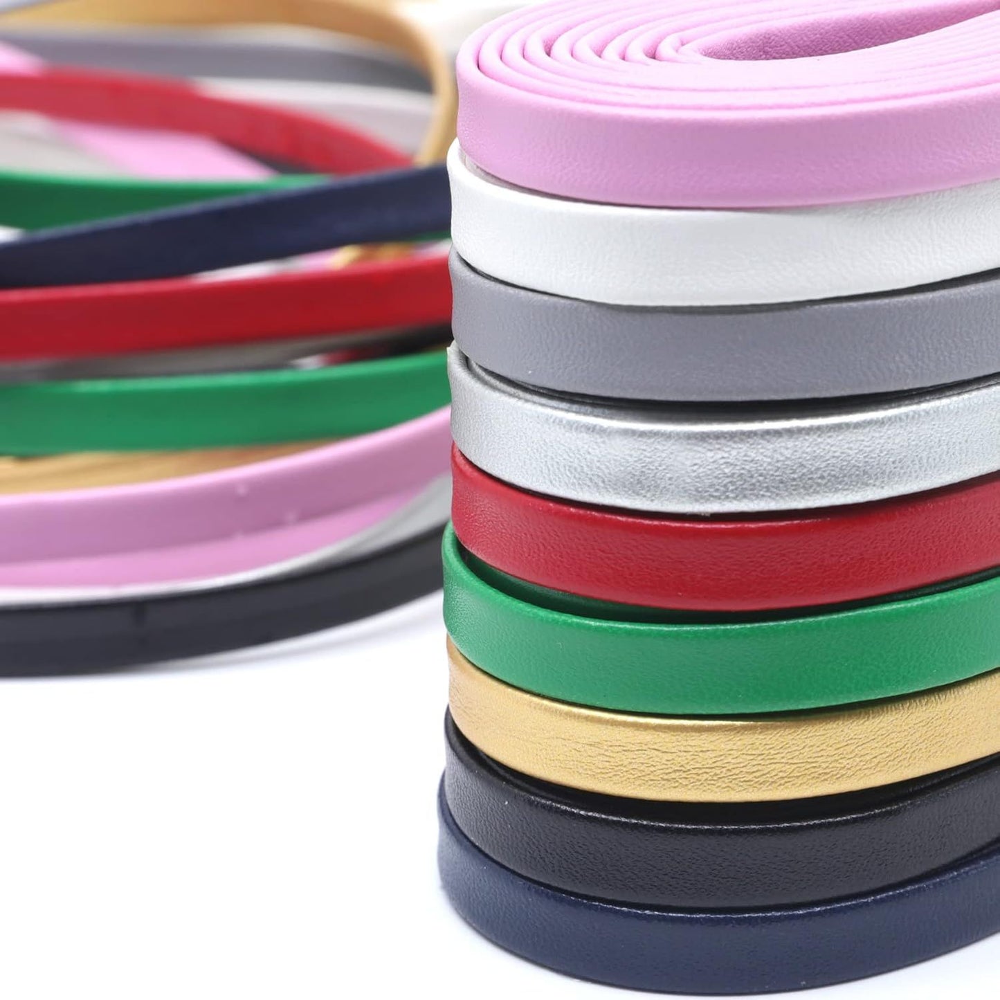 lat PU Leather Laces: Waterproo Shoelaces or Sneakers Boot 2 Pair V1259-DP01-E-501