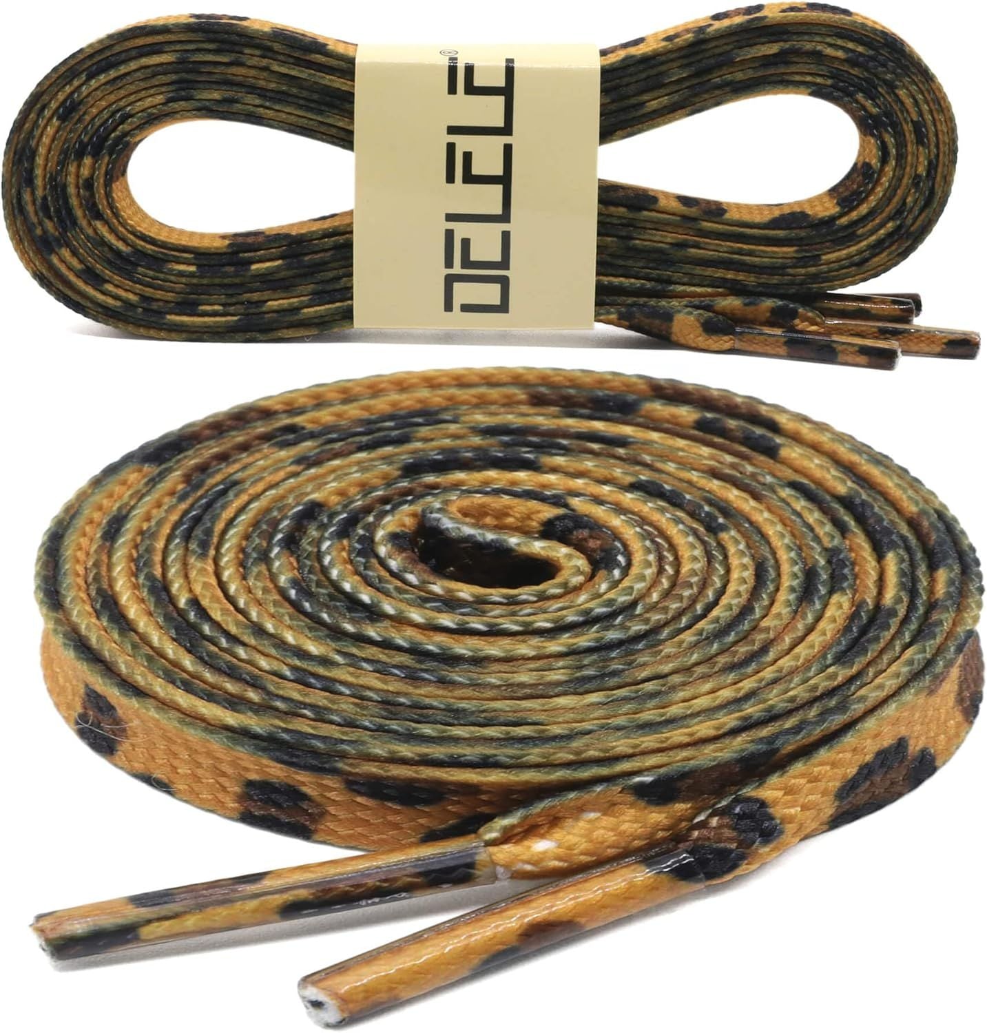 Animal Print lat Shoelaces: Colored Pattern Sneakers Shoe Laces 2 Pair V1259-DP01-E-502