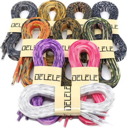 Animal Print lat Shoelaces: Colored Pattern Sneakers Shoe Laces 2 Pair V1259-DP01-E-502