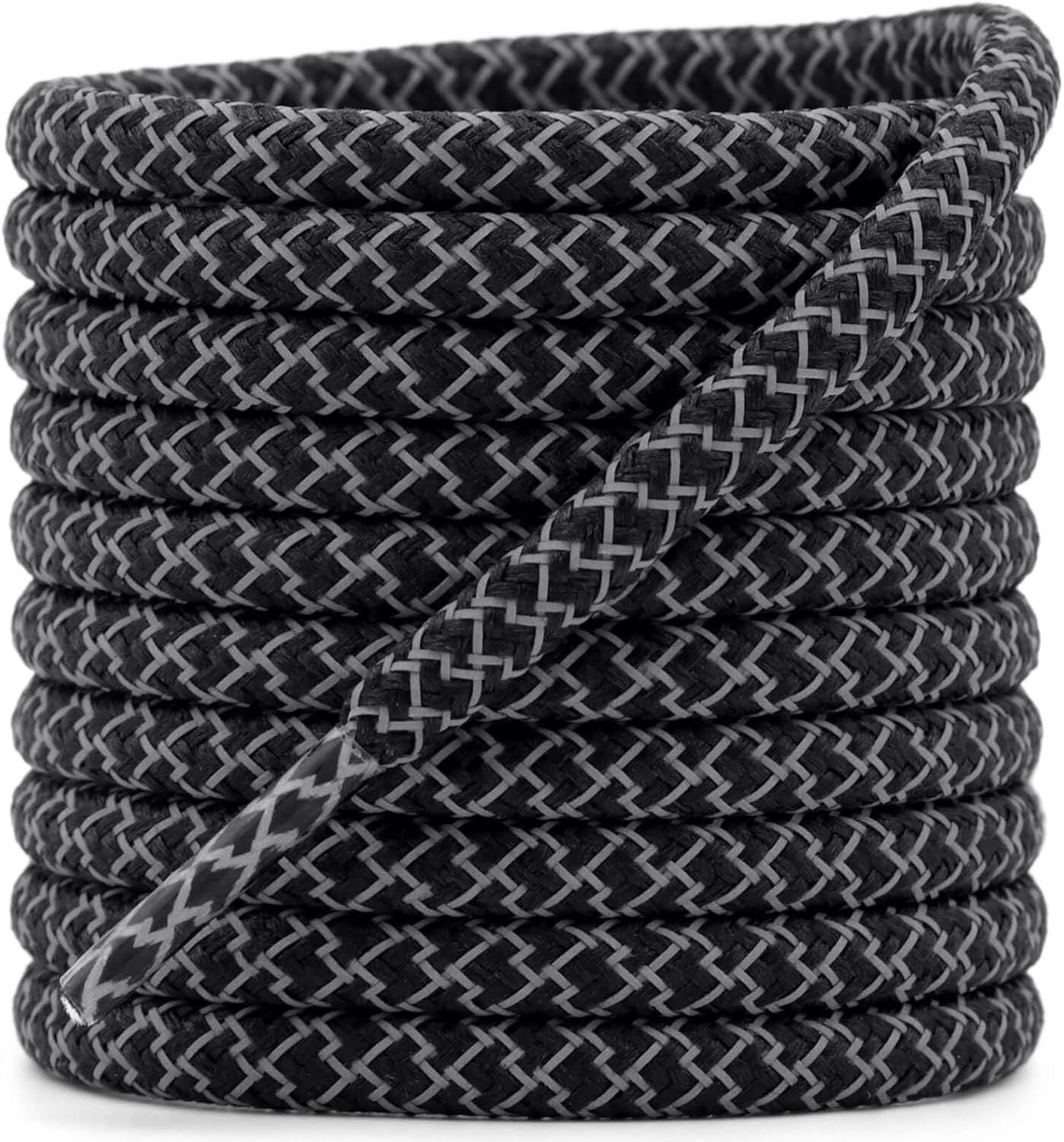 2 Pairs 4/25" Thick Round Relective Shoe Laces Saety Highlight Rope V1259-DP01-E-503