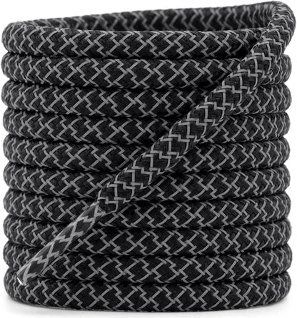 2 Pairs 4/25" Thick Round Relective Shoe Laces Saety Highlight Rope V1259-DP01-E-503