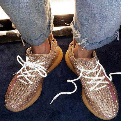 2 Pairs 4/25" Thick Round Relective Shoe Laces Saety Highlight Rope V1259-DP01-E-503