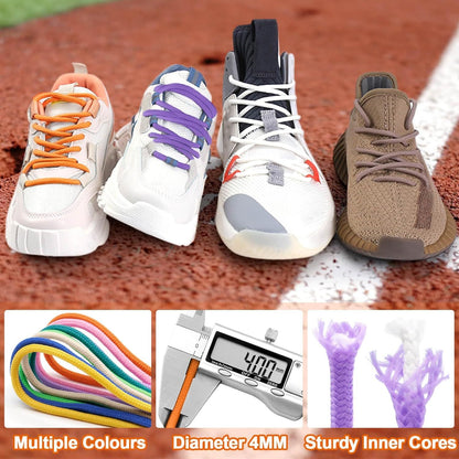 Round Shoelaces or Athletic Boot: Hiking Shoe Laces or Men&Women 2 Pair V1259-DP01-E-504