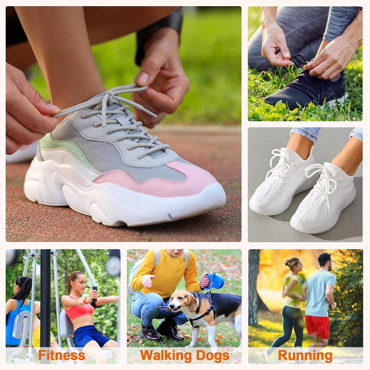 Round Shoelaces or Athletic Boot: Hiking Shoe Laces or Men&Women 2 Pair V1259-DP01-E-504