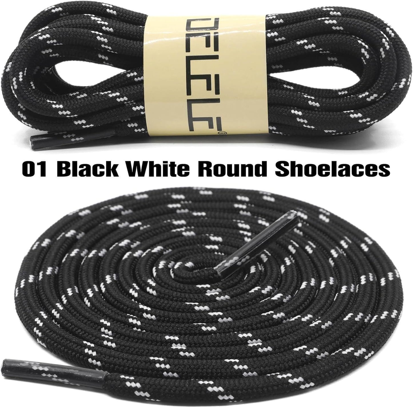 Round Work Boot Laces: Heavy Duty Hiking Shoe Laces or Boots 2 Pair V1259-DP01-E-508