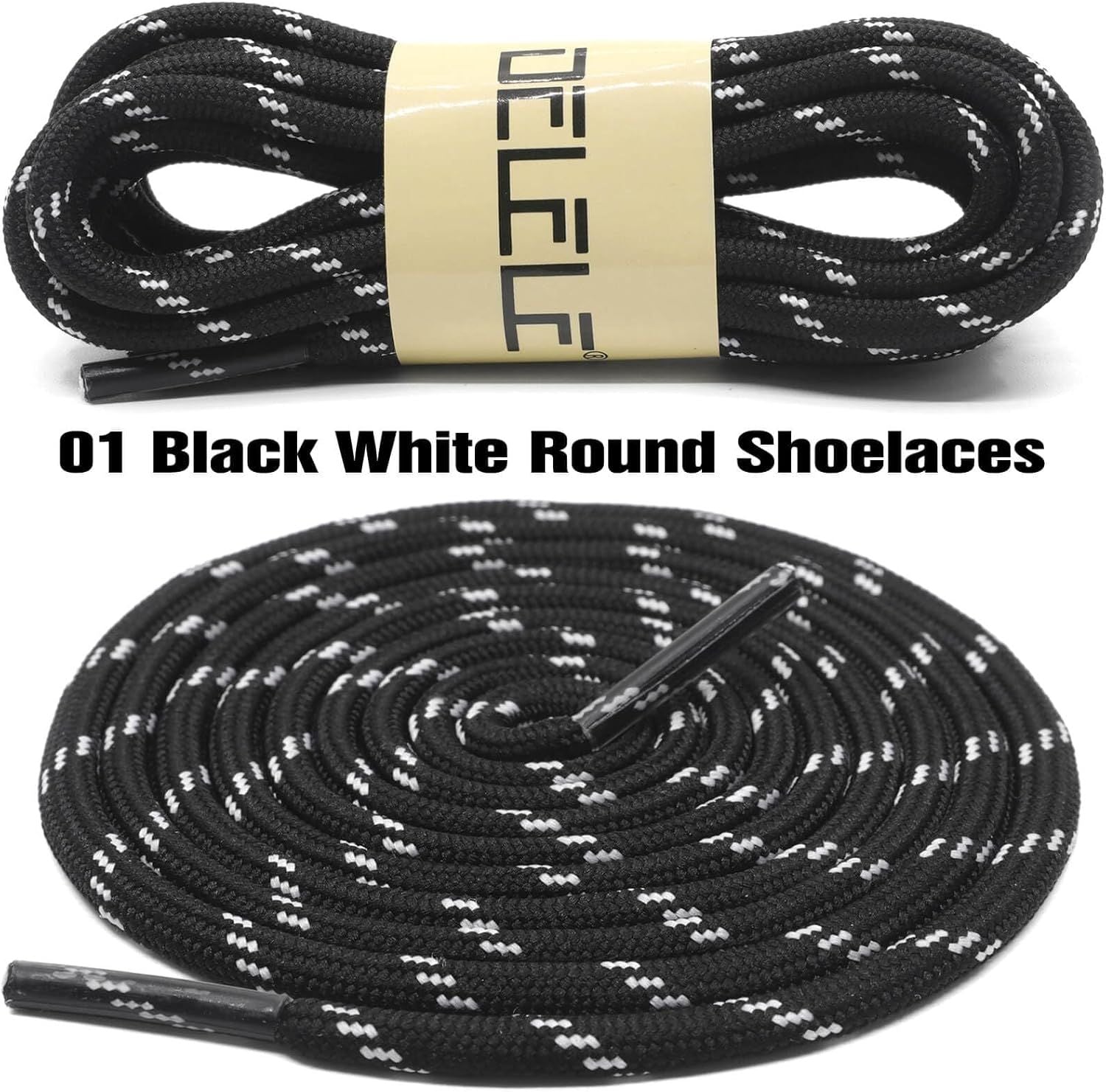 Round Work Boot Laces: Heavy Duty Hiking Shoe Laces or Boots 2 Pair V1259-DP01-E-508