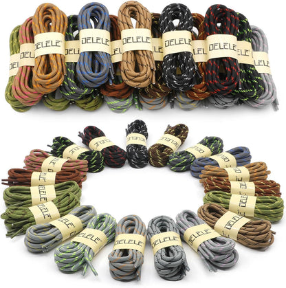 Round Work Boot Laces: Heavy Duty Hiking Shoe Laces or Boots 2 Pair V1259-DP01-E-508