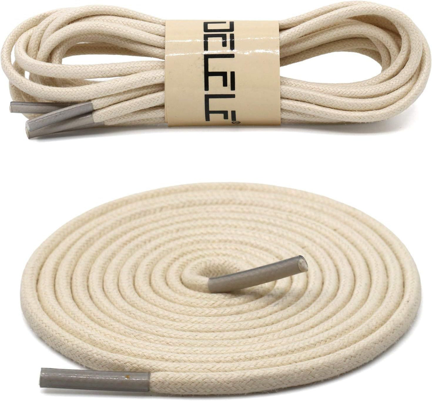 2 Pair Round Waxed Oxord Shoe Laces or Dress Shoes and Boots V1259-DP01-E-509