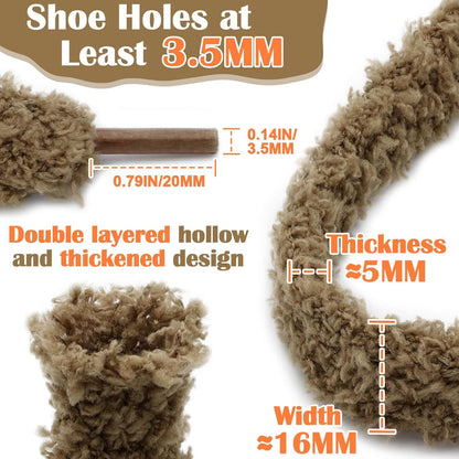 Sot lat uzzy Shoelaces: Wide Thick urry Shoe Laces or Sneakers 1 Pair V1259-DP01-E-510