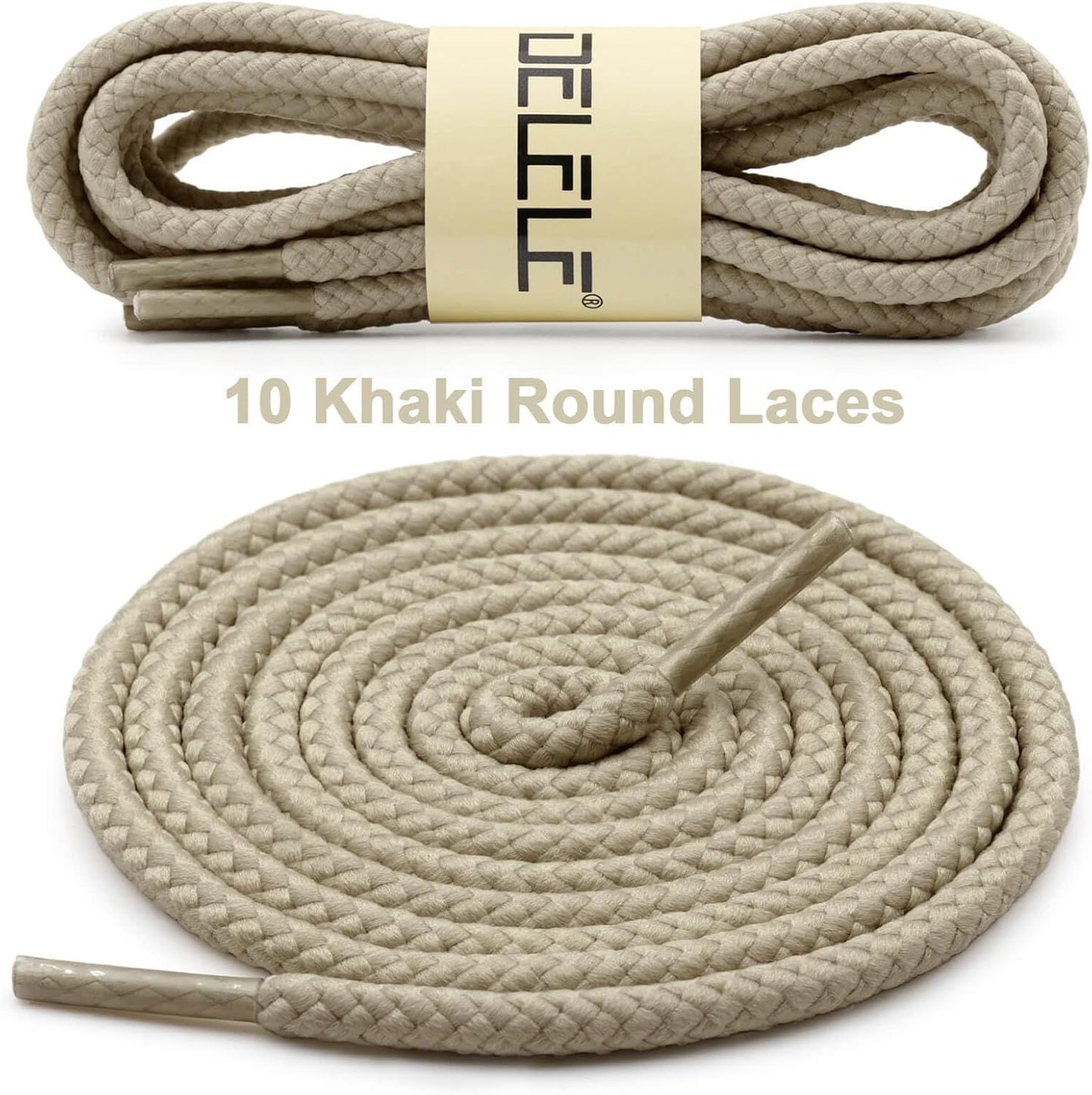 Round Braided Hiking Shoelaces: Work Climbing Shoe Laces or Boot 2 Pair V1259-DP01-E-511