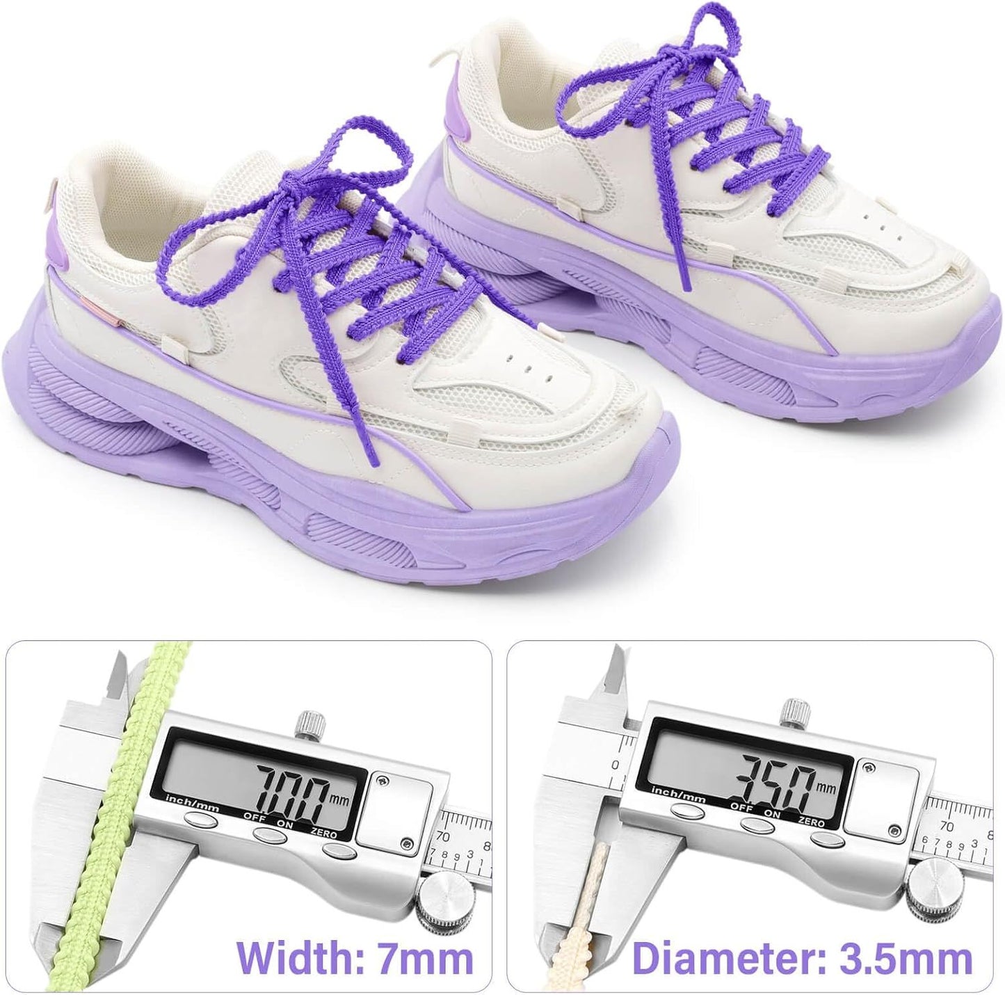 Thick lat Shoe Laces: Replacement Athletic Shoelaces or Sneakers(2Pair) V1259-DP01-E-512
