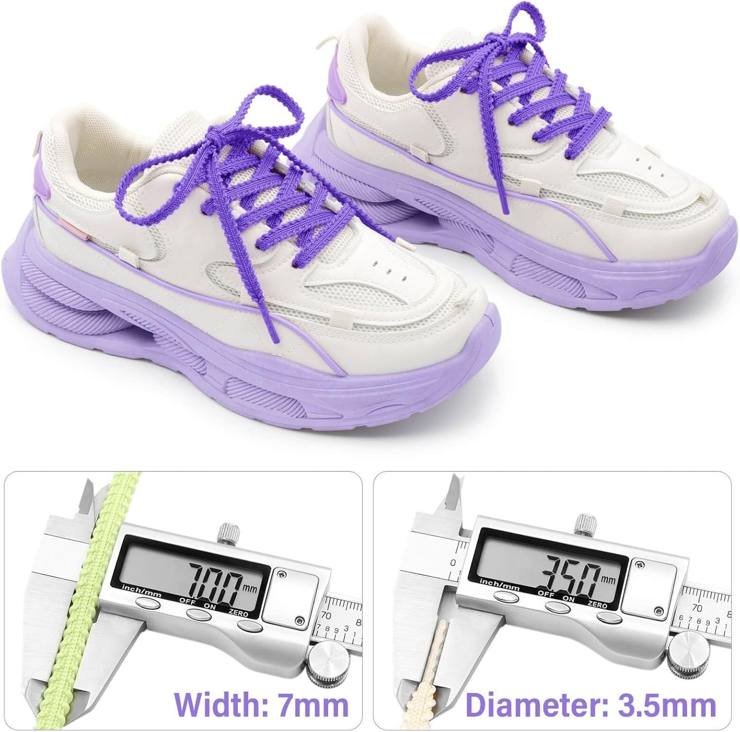 Thick lat Shoe Laces: Replacement Athletic Shoelaces or Sneakers(2Pair) V1259-DP01-E-512