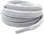 Thick lat Shoelaces Gold Silver Silk Tightly Woven Shoe Laces 2 Pair V1259-DP01-E-513