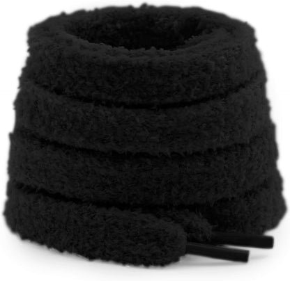 Thick uzzy Shoe Laces: Chunky Plush lat Shoelaces or Sneakers - 1 Pair V1259-DP01-E-514