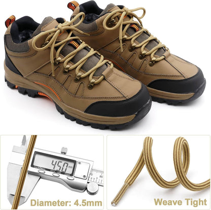 Work Shoe Laces or Boots, 2 Pair Hiking Heavy Duty Boot Laces, Durable Round Shoelaces Strings V1259-DP01-E-515