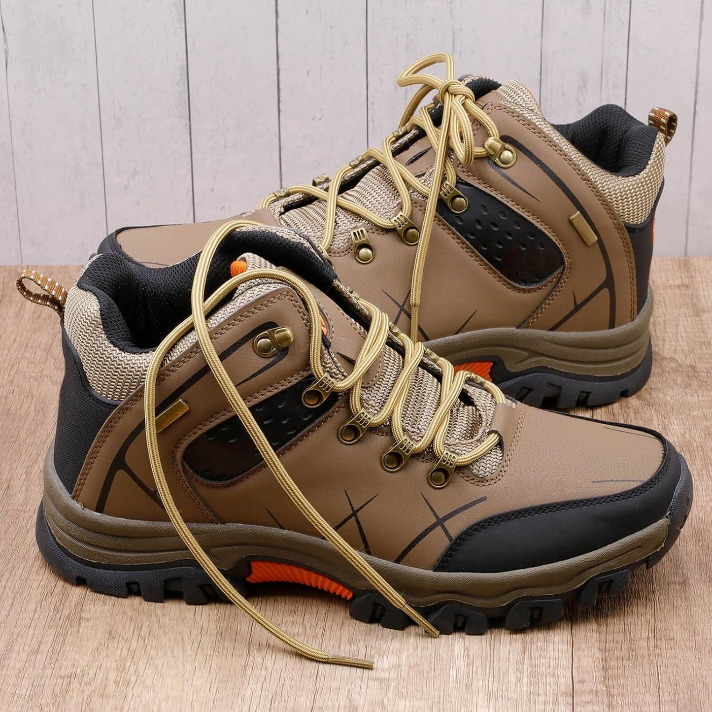 Work Shoe Laces or Boots, 2 Pair Hiking Heavy Duty Boot Laces, Durable Round Shoelaces Strings V1259-DP01-E-515