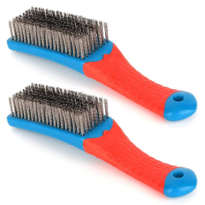 2 Pack Wire Brushes or Cleaning-Heavy Duty Stainless Steel Wire Scratch Brush or Metal Rust Cleaning,Paint V1259-DP01-E-520