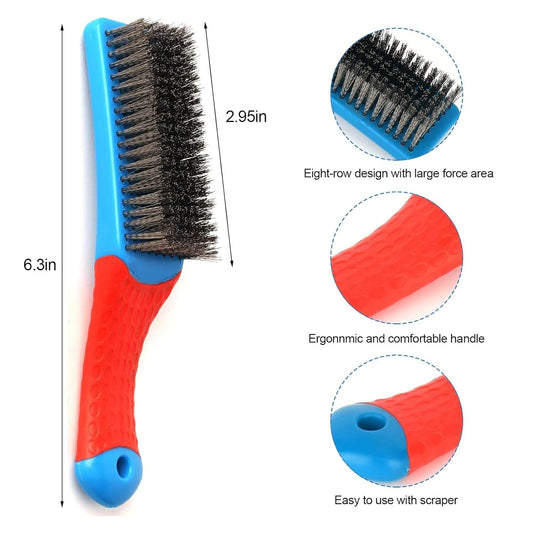 2 Pack Wire Brushes or Cleaning-Heavy Duty Stainless Steel Wire Scratch Brush or Metal Rust Cleaning,Paint V1259-DP01-E-520