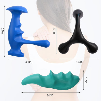Manual Trigger Point Massage Tool and Thumb Saver or ull Body Deep Tissue Massage, Set Include 1 Green Thumb V1259-DP01-E-521