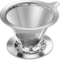 Pour Over Coee Dripper, Slow Drip Paperless Coee ilter, Pour Over Coee Maker or 1-2Cups Brew, Double Mesh V1259-DP01-E-522