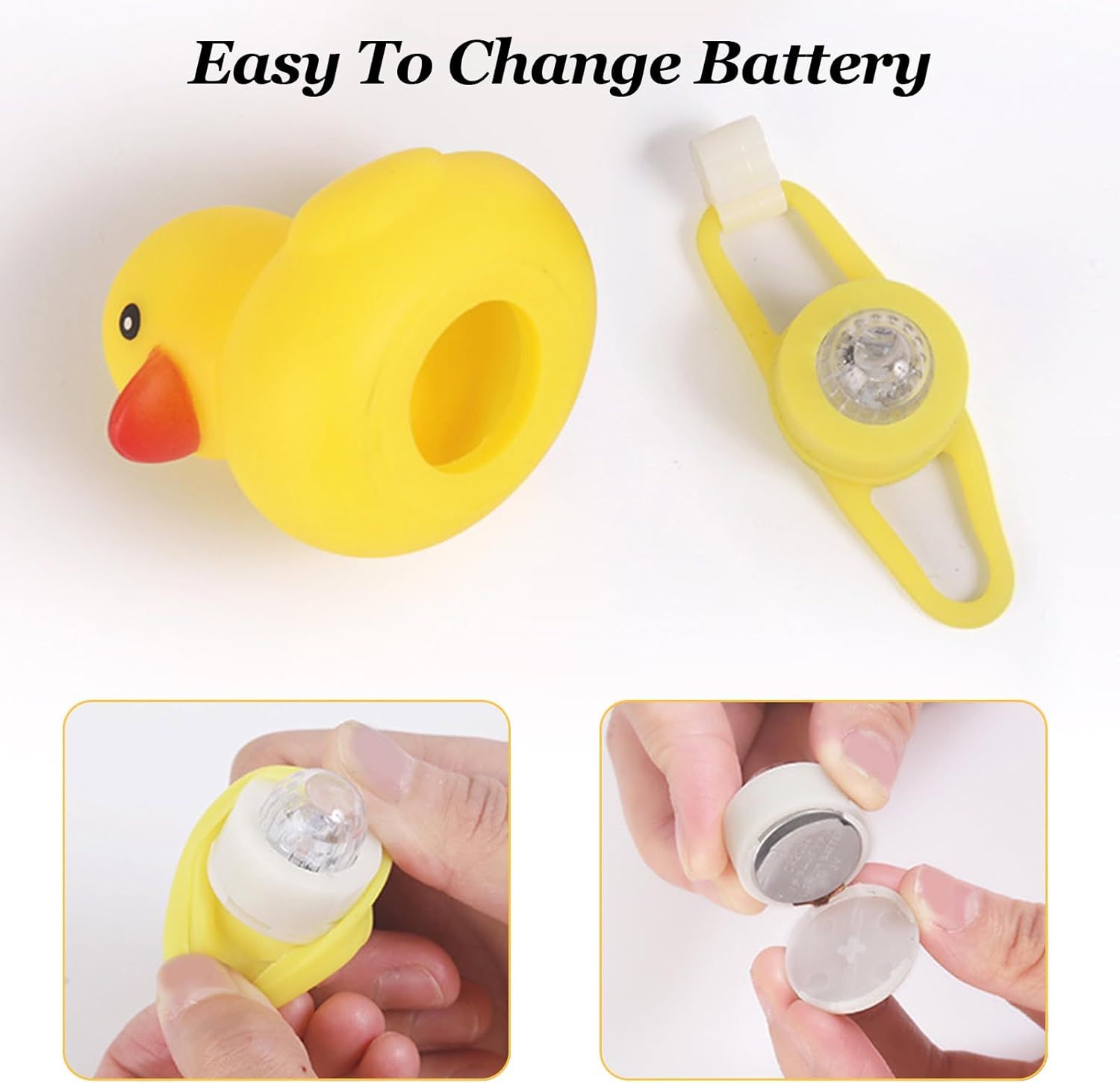 2 Pack Rubber Duck Car Ornaments, Yellow Duck Car Dashboard Decorations Squeeze Duck Bicycle Horns with V1259-DP01-E-524