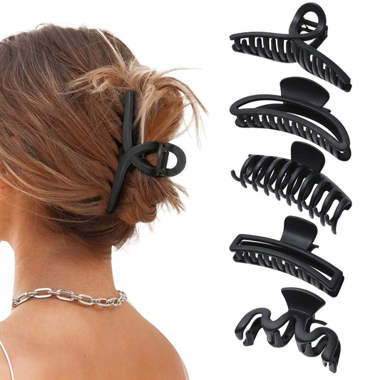 5PCS Large Claw Hair Clips or Thick Hair Big Banana Hair Clips or Women Nonslip Strong Hold Hair Claw Clip V1259-DP01-E-548